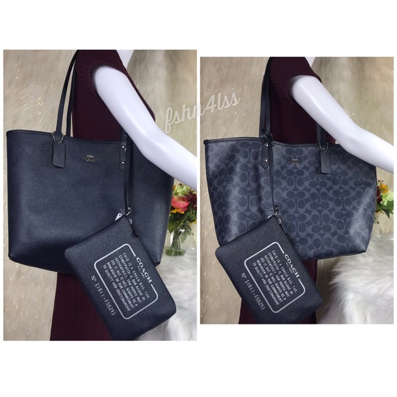 ❌SOLD❌COACH SIGNATURE REVERSIBLE CITY TOTE - Picture 6 of 6